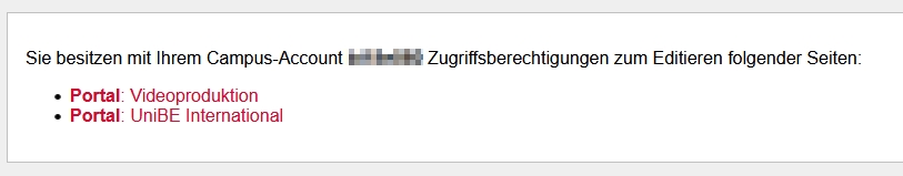 ZMS5 Login Anzeige Berechtigungen