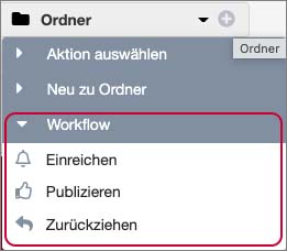 Aktionen im Workflow